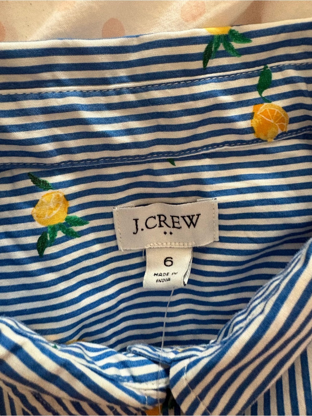 J. Crew Blue and Yellow Striped Midi Shirt Dress - Picture 3 of 4